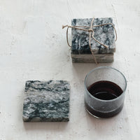 Marble Coasters Set