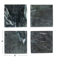 Marble Coasters Set