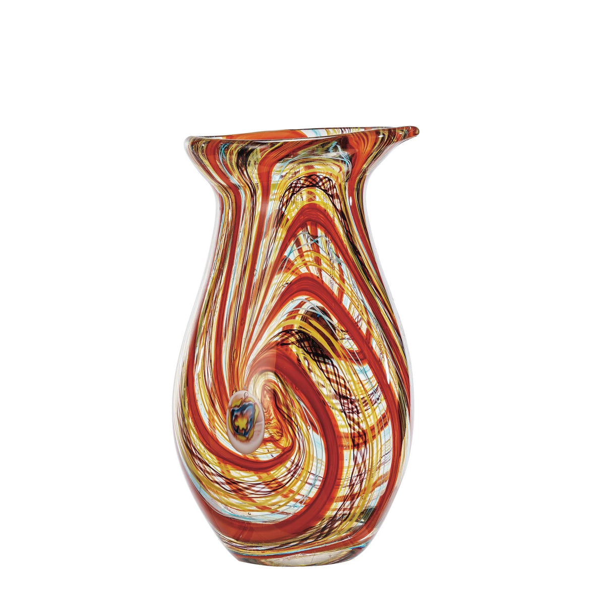 Multi Color Art Glass Vase