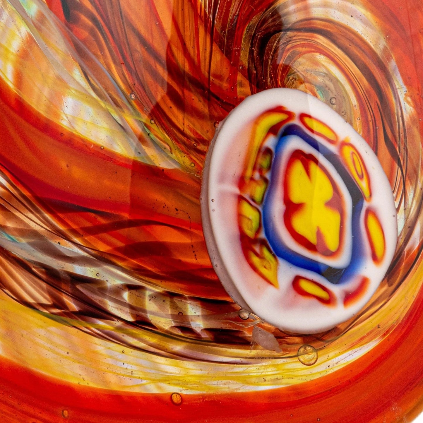Multi Color Art Glass Vase