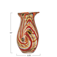 Multi Color Art Glass Vase