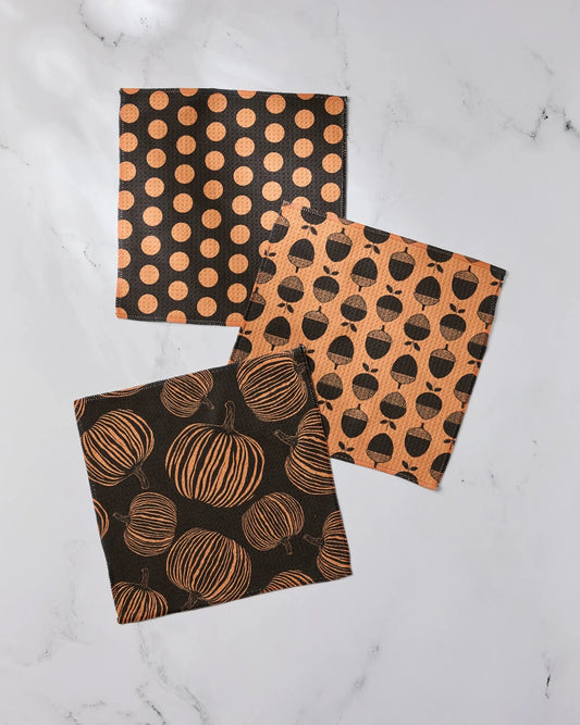 Autumn Noir Dishcloth Set of 3