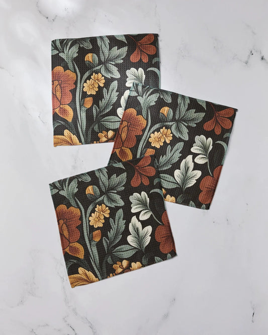 Classic Floral Dishcloth Set of 3