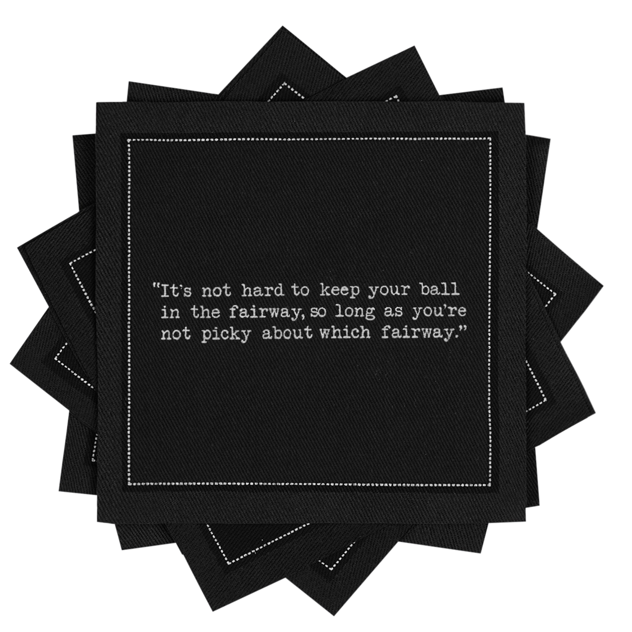 Golf Humor Quotes - Black Cotton Cocktail