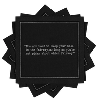 Golf Humor Quotes - Black Cotton Cocktail