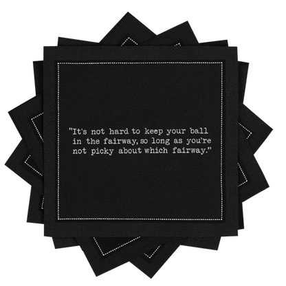 Golf Humor Quotes - Black Cotton Cocktail