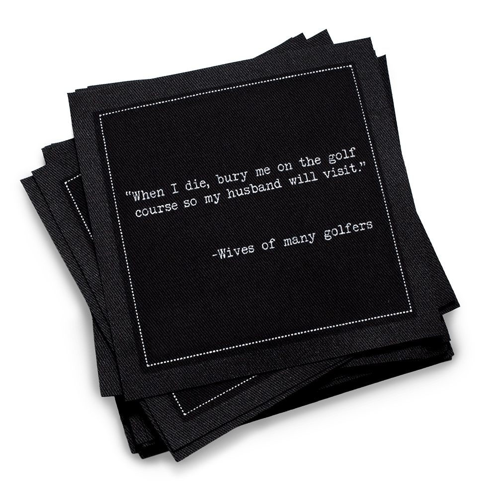 Golf Humor Quotes - Black Cotton Cocktail