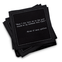 Golf Humor Quotes - Black Cotton Cocktail