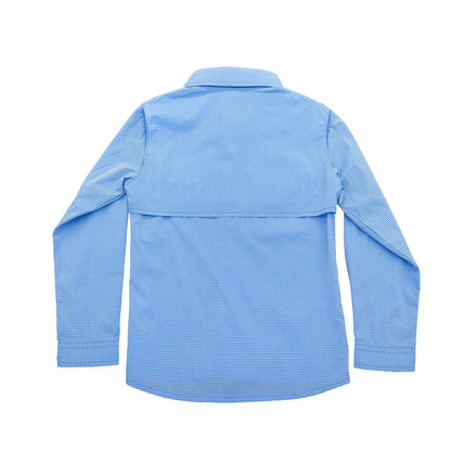 Flagler Performance Fishing Shirt Blue Stripe