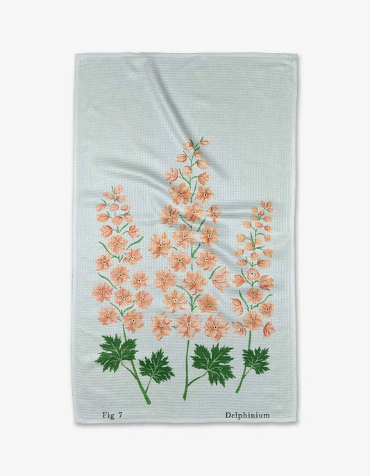 July Delphinium Tea Towel