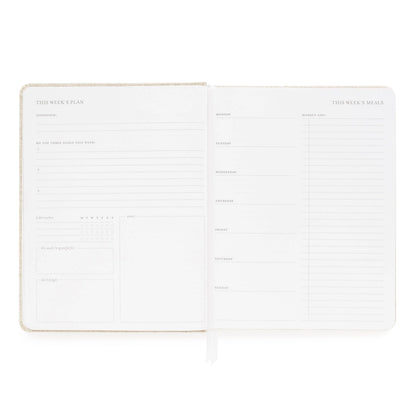 Undated Weekly Planner, Pale Pink