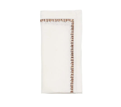 Filament Napkin in White & Brown