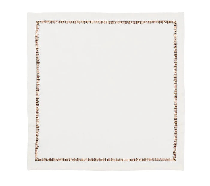 Filament Napkin in White & Brown