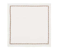 Filament Napkin in White & Brown
