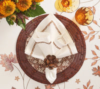Filament Napkin in White & Brown