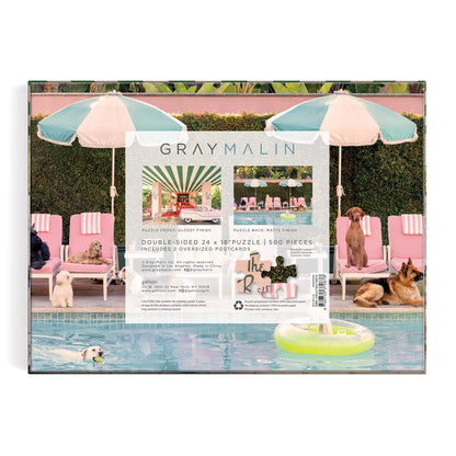 Gray Malin The Dogs at the Beverly Hills Hotel 500 Piece Double-Sided Puzzle