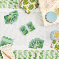 Palm Fronds Bridge Gift Set - 2 Playing Card Decks & 2 Score Pads