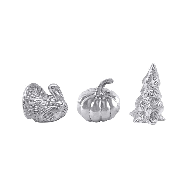 Holiday Napkin Weight Set Turkey, Pumpkin, Christm