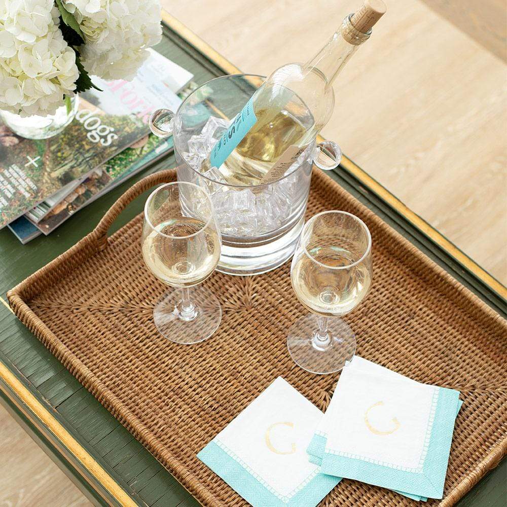 Rattan Rectangular Tray in Dark Natural