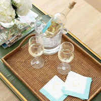 Rattan Rectangular Tray in Dark Natural
