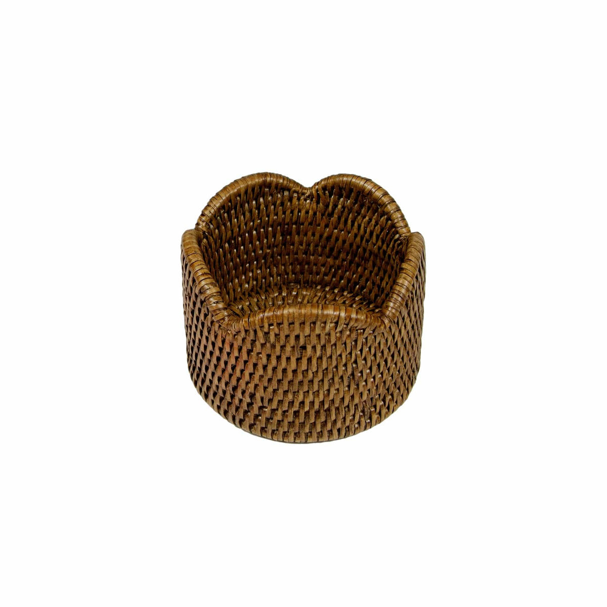 Rattan Scalloped Wine Coaster