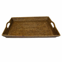 Rattan Extra Large Rectangle Tray