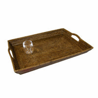 Rattan Extra Large Rectangle Tray