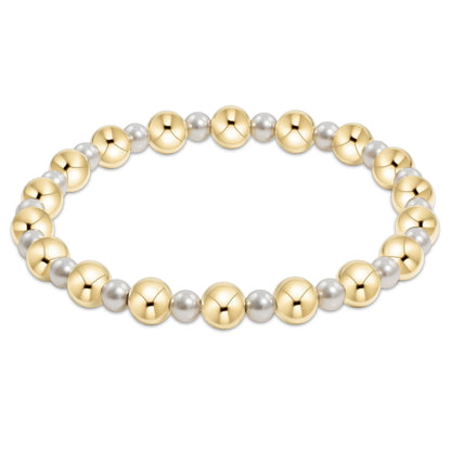 Grateful 4mm Pearl Bead Bracelet