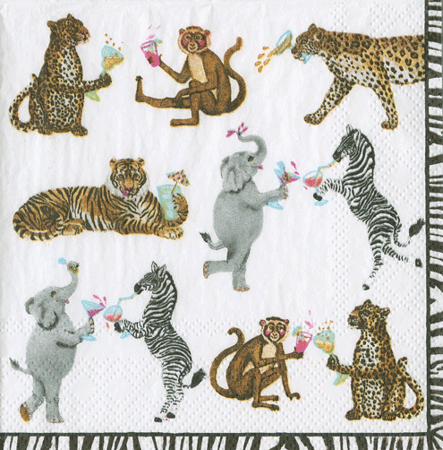 Cocktails Gone Wild Cocktail Napkin