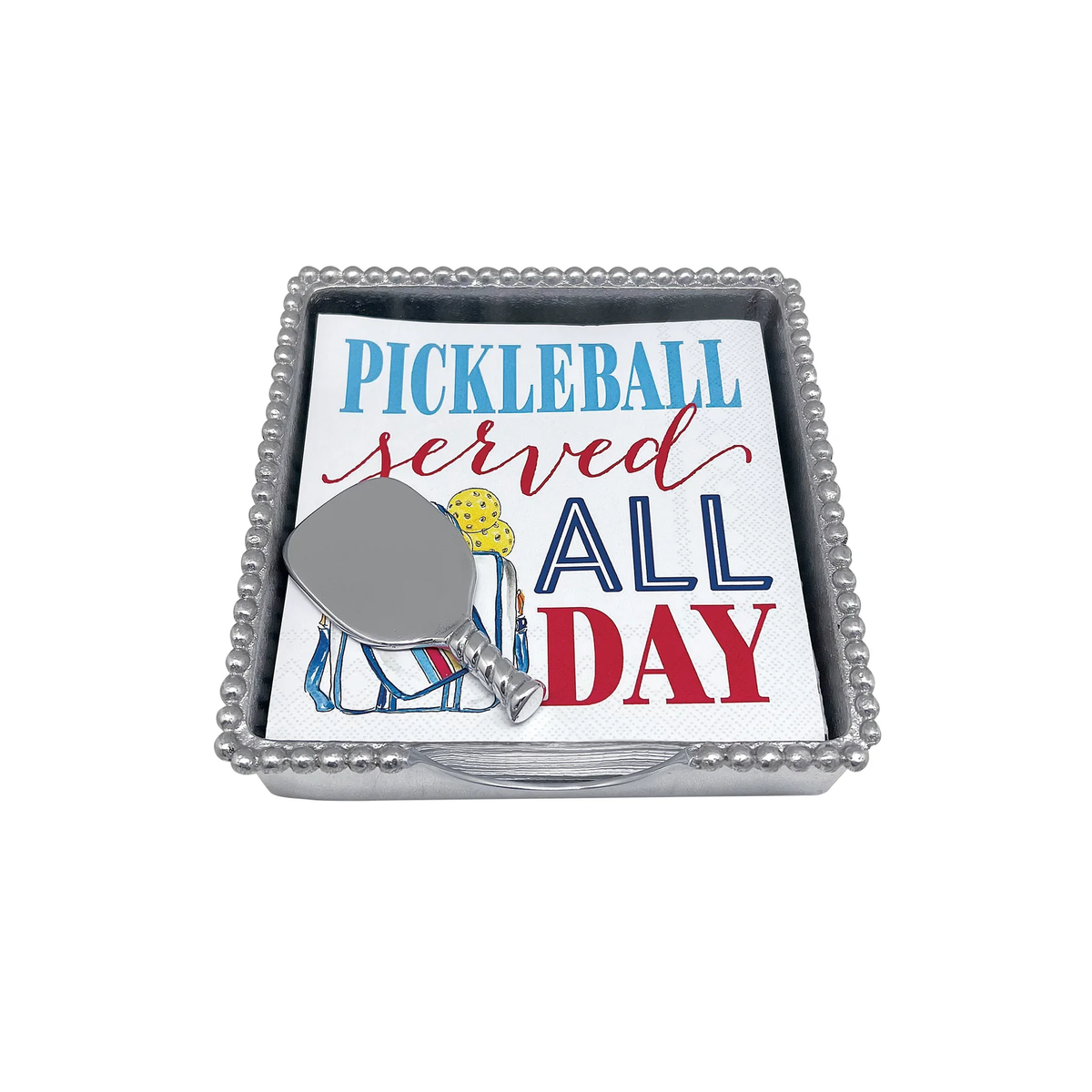 Pickleball Beaded Napkin Box Set