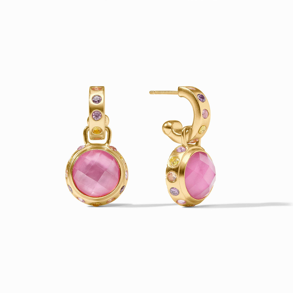 Rainbow Hoop & Charm Earring