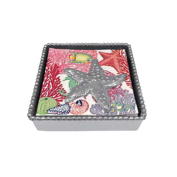 Sea Star Beaded Napkin Box Set