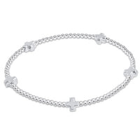 Signature Cross Sterling Bead Bracelet
