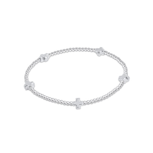 Signature Cross Sterling Bead Bracelet