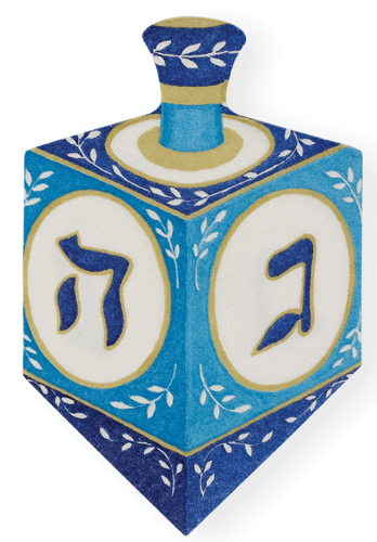 Dreidel Die-Cut Paper Linen Luncheon Napkin
