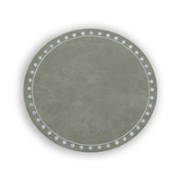 VIDA Round Embroidered Dots 15.5" Round Placemats