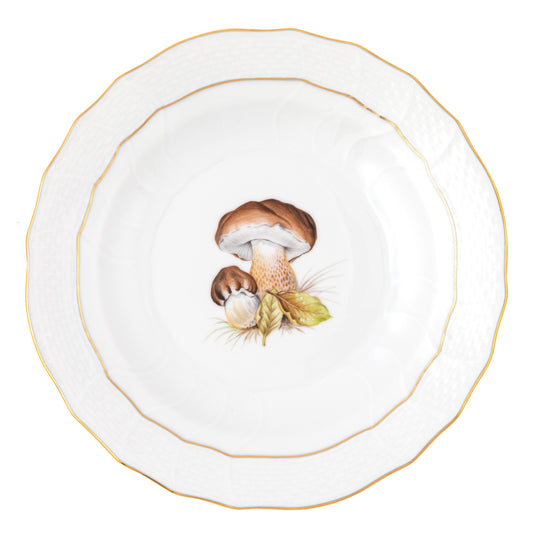 Mushroom Luncheon Plate in Multi - Motif 3