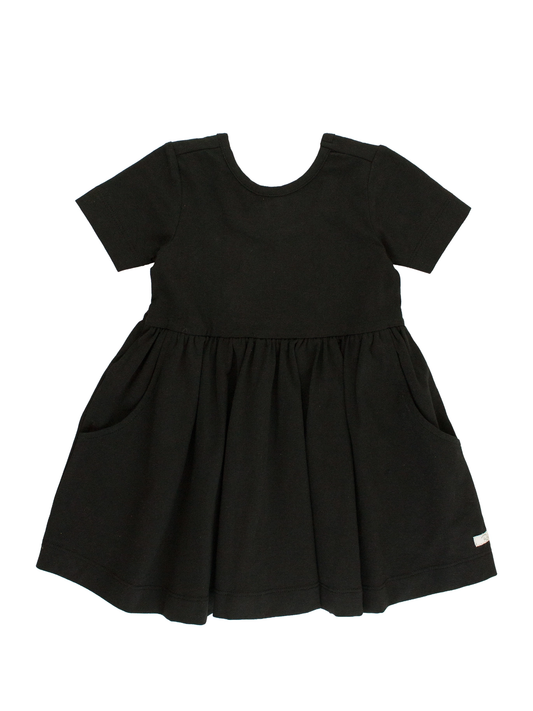 Black Knit Twirl Dress