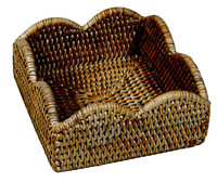 Rattan Scalloped Cocktail Holder