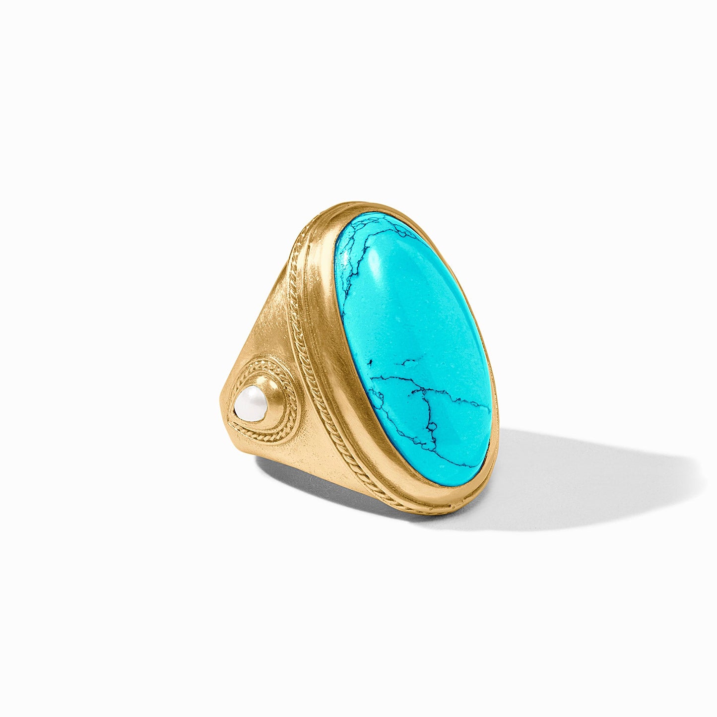 Cannes Statement Ring - Turquoise Blue - Size 7