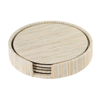 Grasscloth Round Coasters