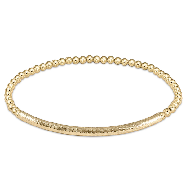 bliss bar 3mm bead bracelet - gold