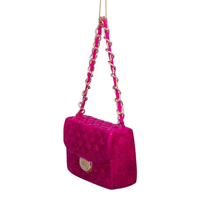 Ornament Glass Raspberry Allover Glitter Fashion Bag
