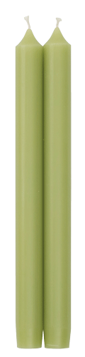 Straight Taper 10" Candles in Moss Green - 2 Candles