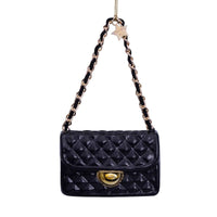 Glass Black Fashion Bag Ornament