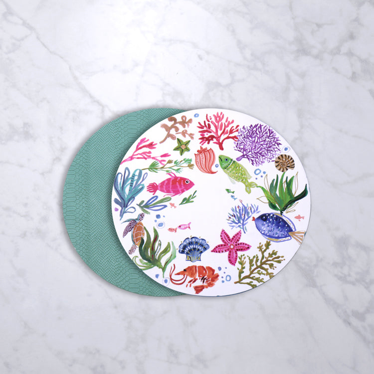 VIDA Reversible Round Placemats Set of 4