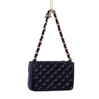 Glass Black Fashion Bag Ornament