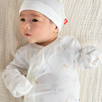 White Serene Safari Gown + Hat Set