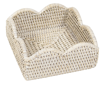 Rattan Scalloped Cocktail Holder