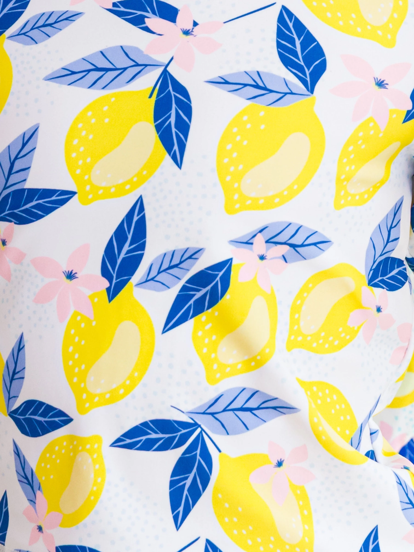 Lemon One Piece Ruffles Rash Guard